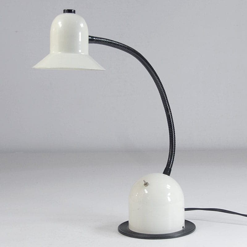 Desk lamp postmodern, ivory white metal, Veneta Lumi, Italy, 1980s. - 44470