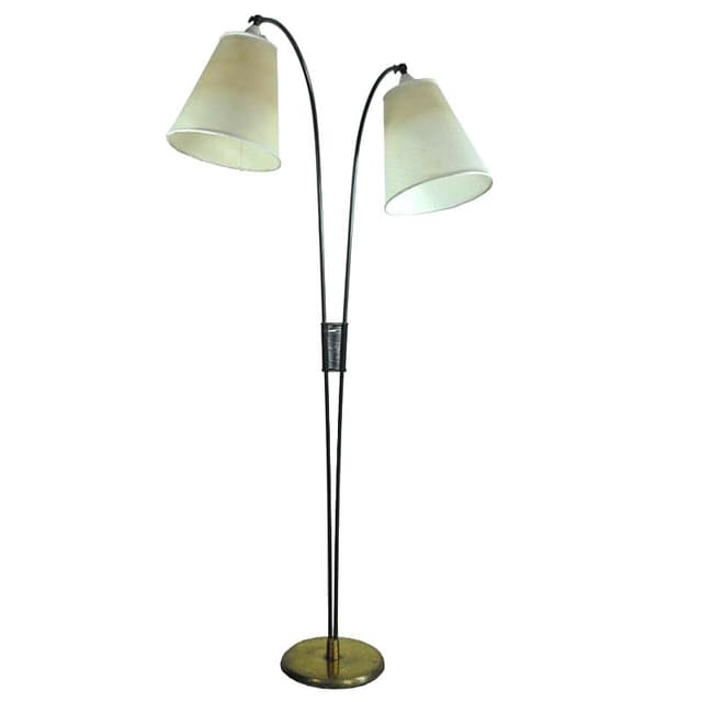 Lampa podłogowa, beżowy, metal, Dania, lata 50. - WYMIARY