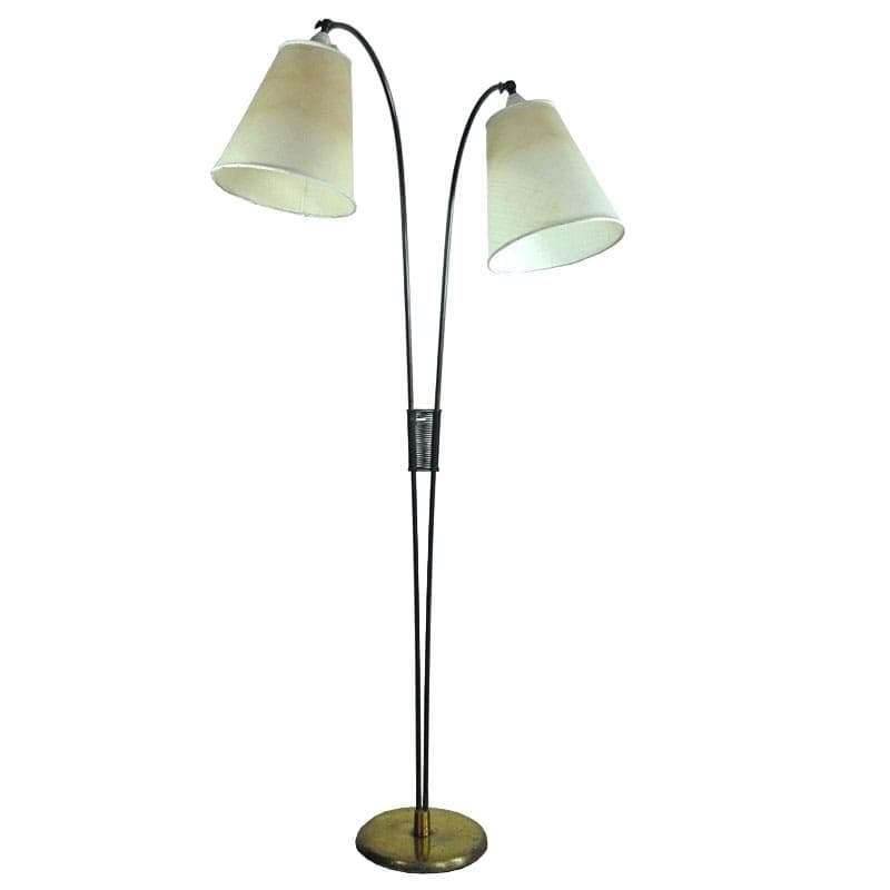 Lampa podłogowa, beżowy, metal, Dania, lata 50.