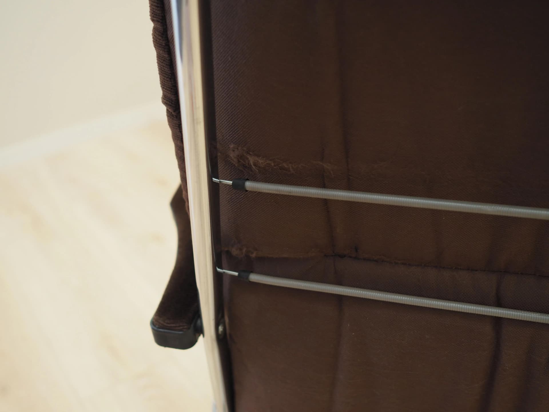 Armchair, brown velvet, chromed metal, Denmark, 1970s - 44300