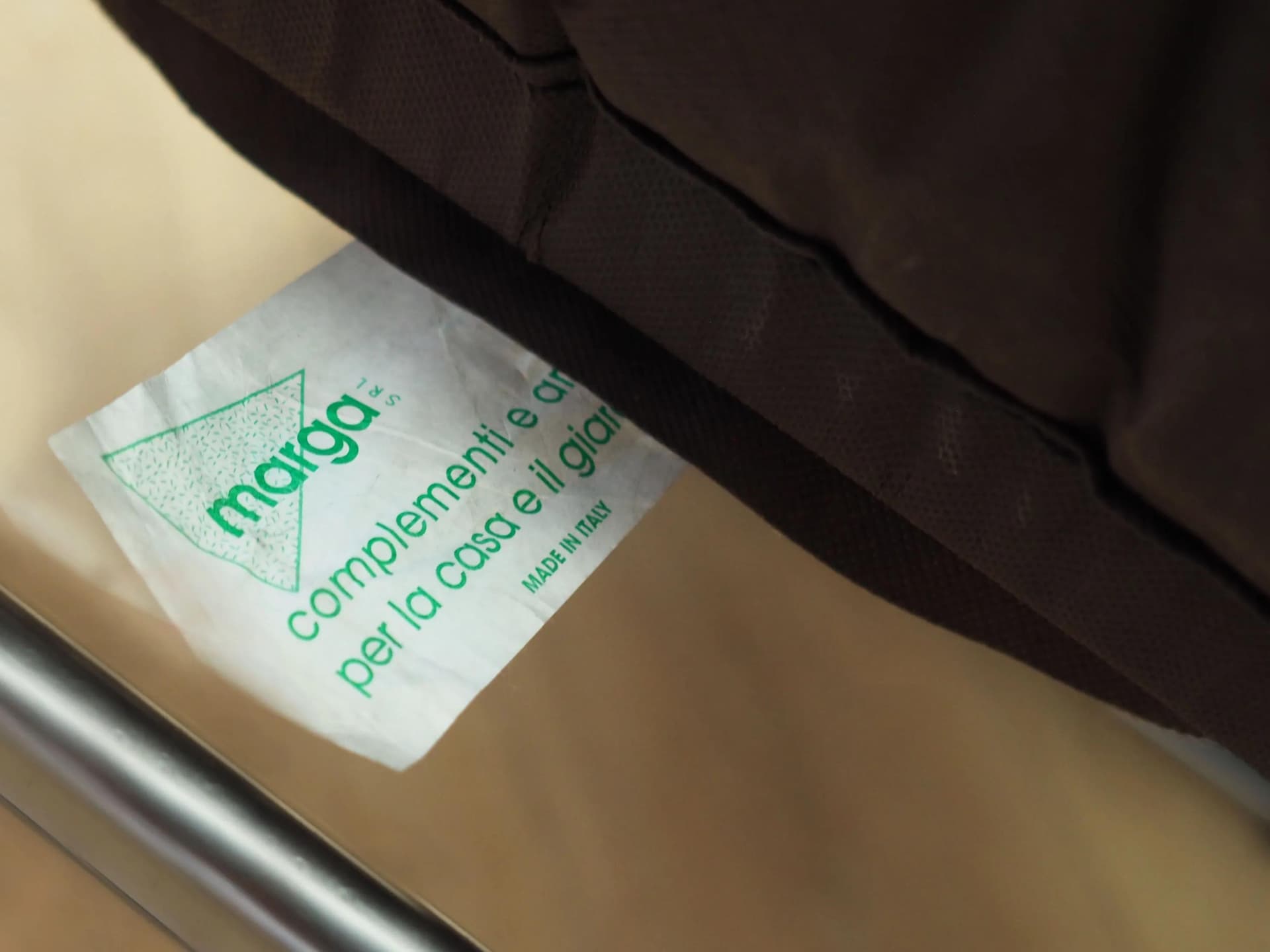 Armchair, brown velvet, chromed metal, Denmark, 1970s - 44293