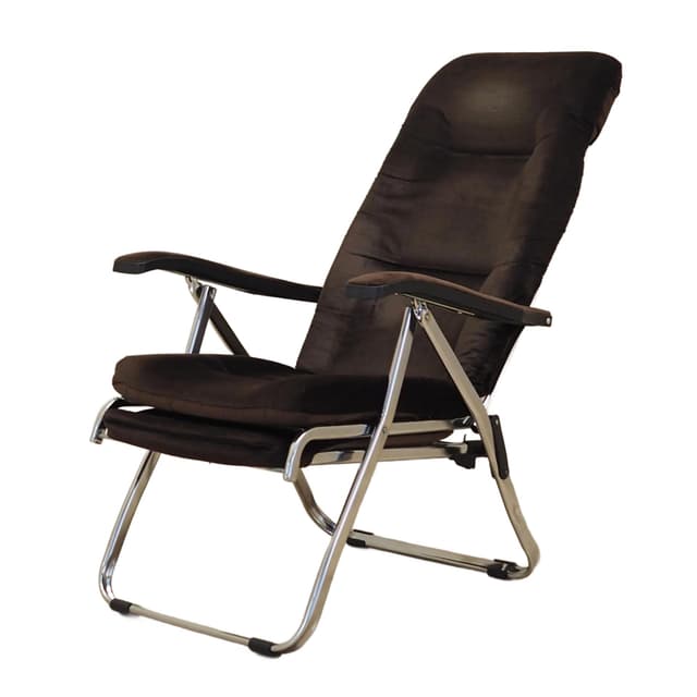 Armchair, brown velvet, chromed metal, Denmark, 1970s - DIMENSION