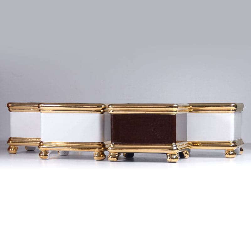 Set of cachepots Bellini, ivory white ceramics, Italy, 1970s. - 44439