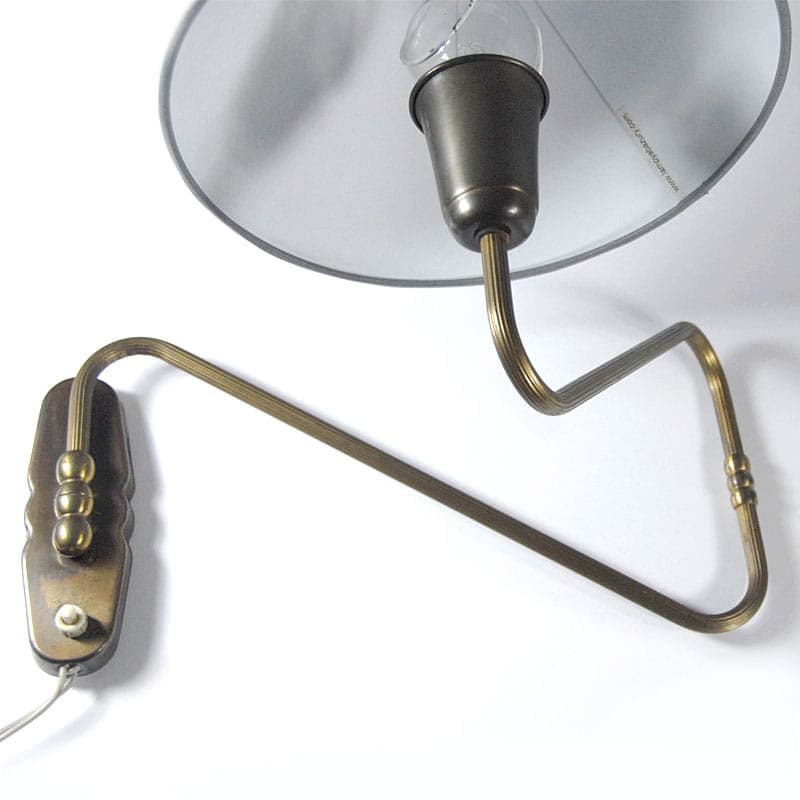 Wall lamp, silver metal, Denmark, 1950s. - 44428