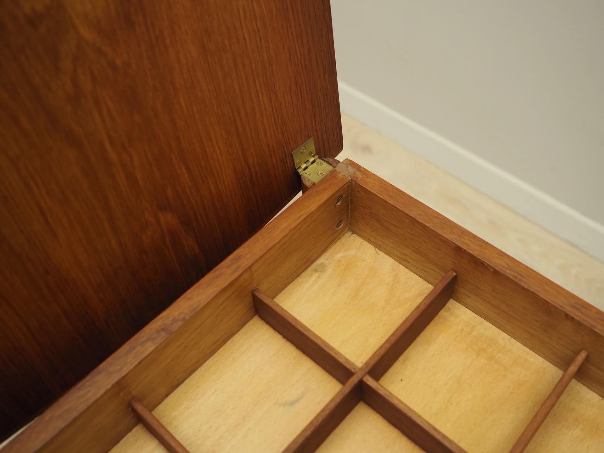 Sewing Table, brown teak, Denmark, 1960s. - 44621