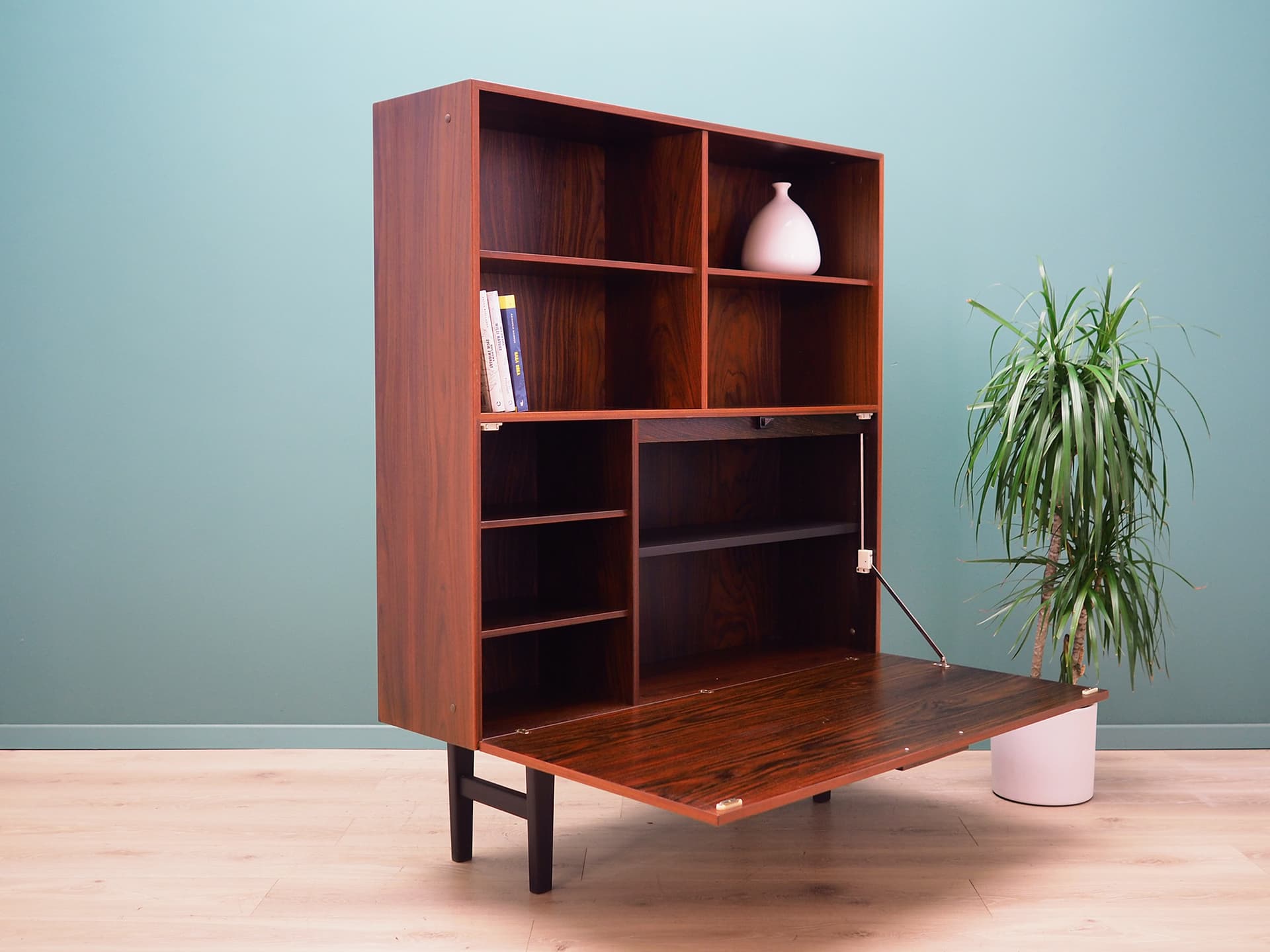 Bookcase, brown rosewood, by I. Kofod-Larsen, for Faarup Møbelfabrik, Denmark, 1970s. - 44559
