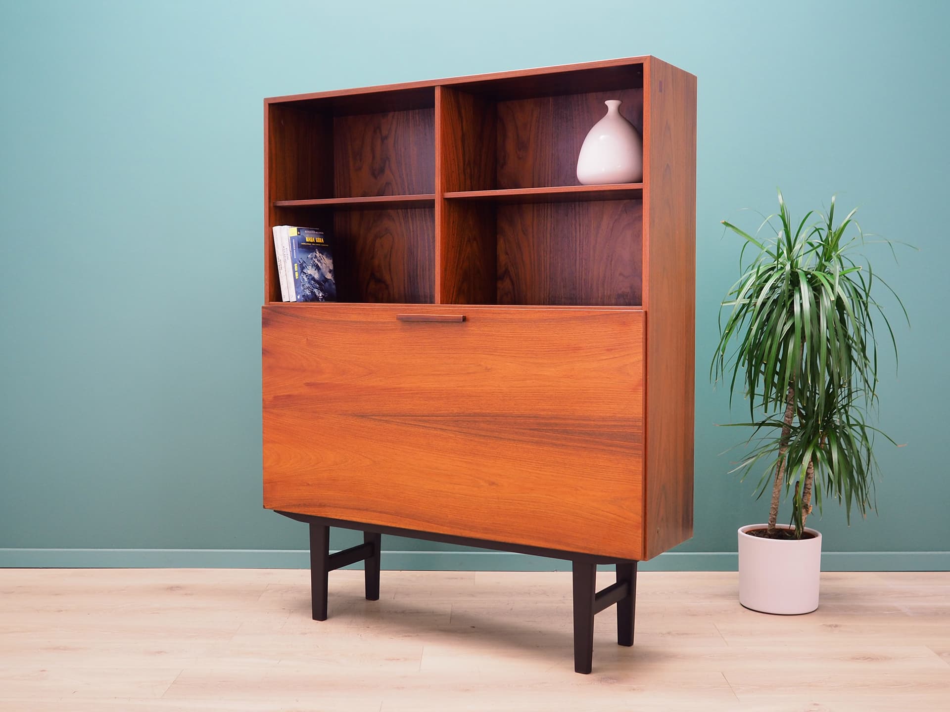 Bookcase, brown rosewood, by I. Kofod-Larsen, for Faarup Møbelfabrik, Denmark, 1970s. - 44561