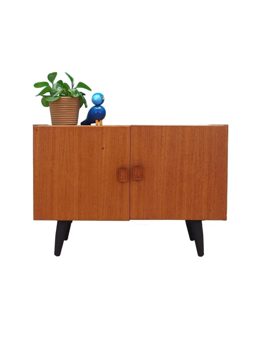 Komoda, duński design, brązowy, teak, Dania, lata 80.