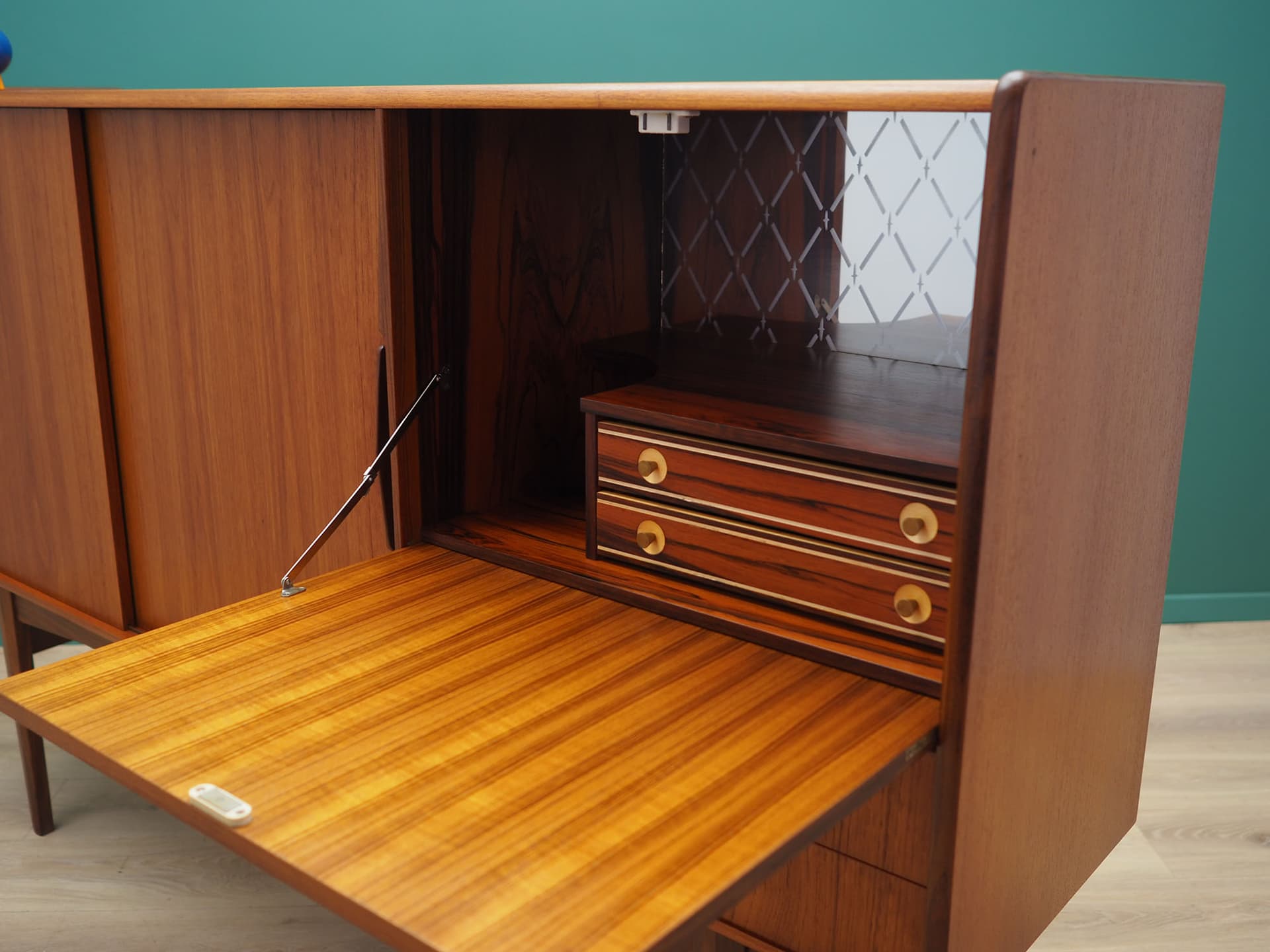 Highboard, teak brązowy, Dania, lata 60. - 50300