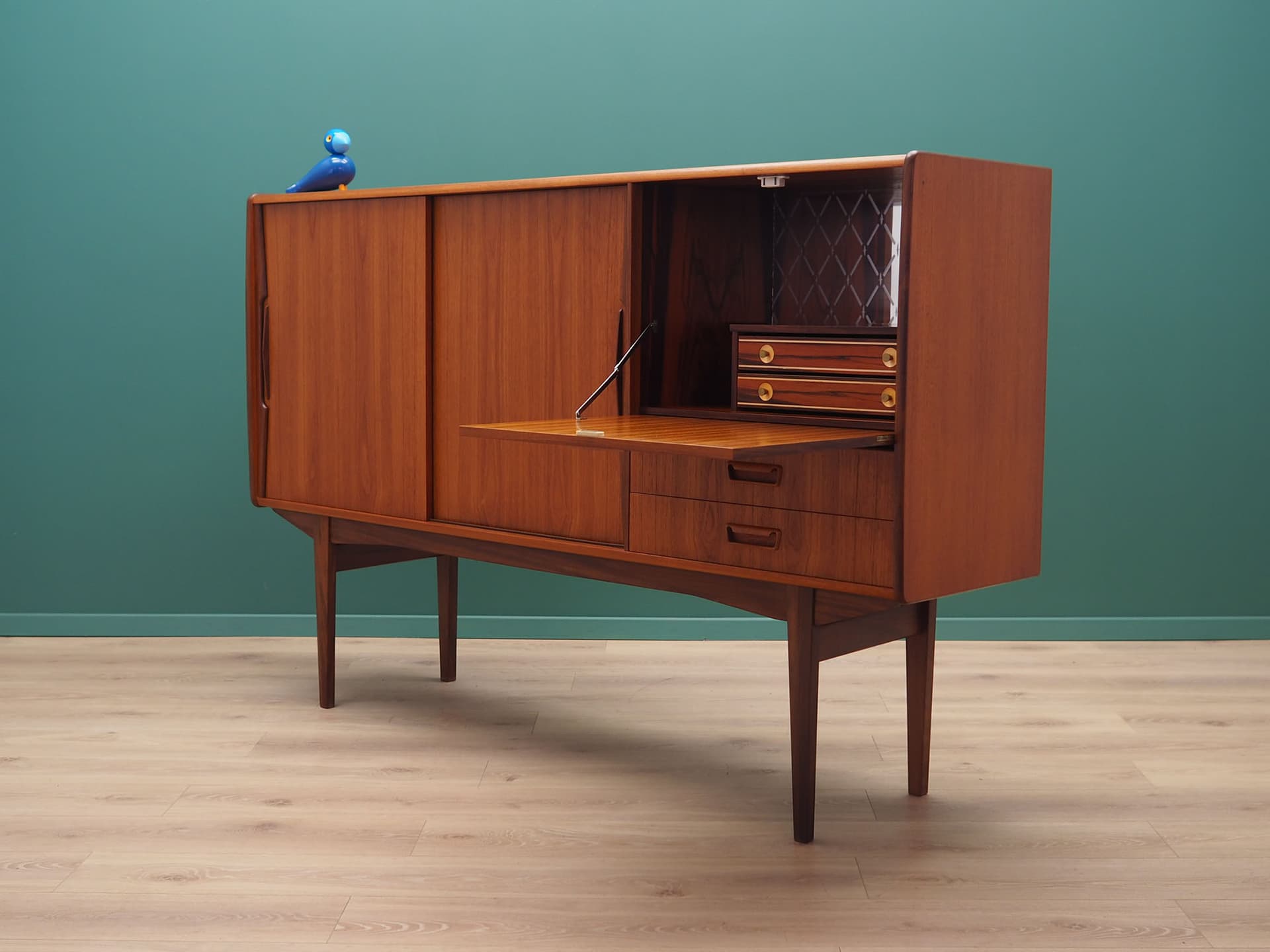Highboard, teak brązowy, Dania, lata 60. - 50299