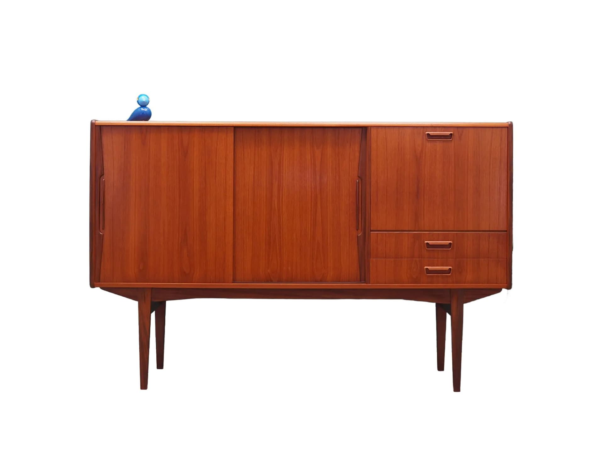 Highboard, teak brązowy, Dania, lata 60.