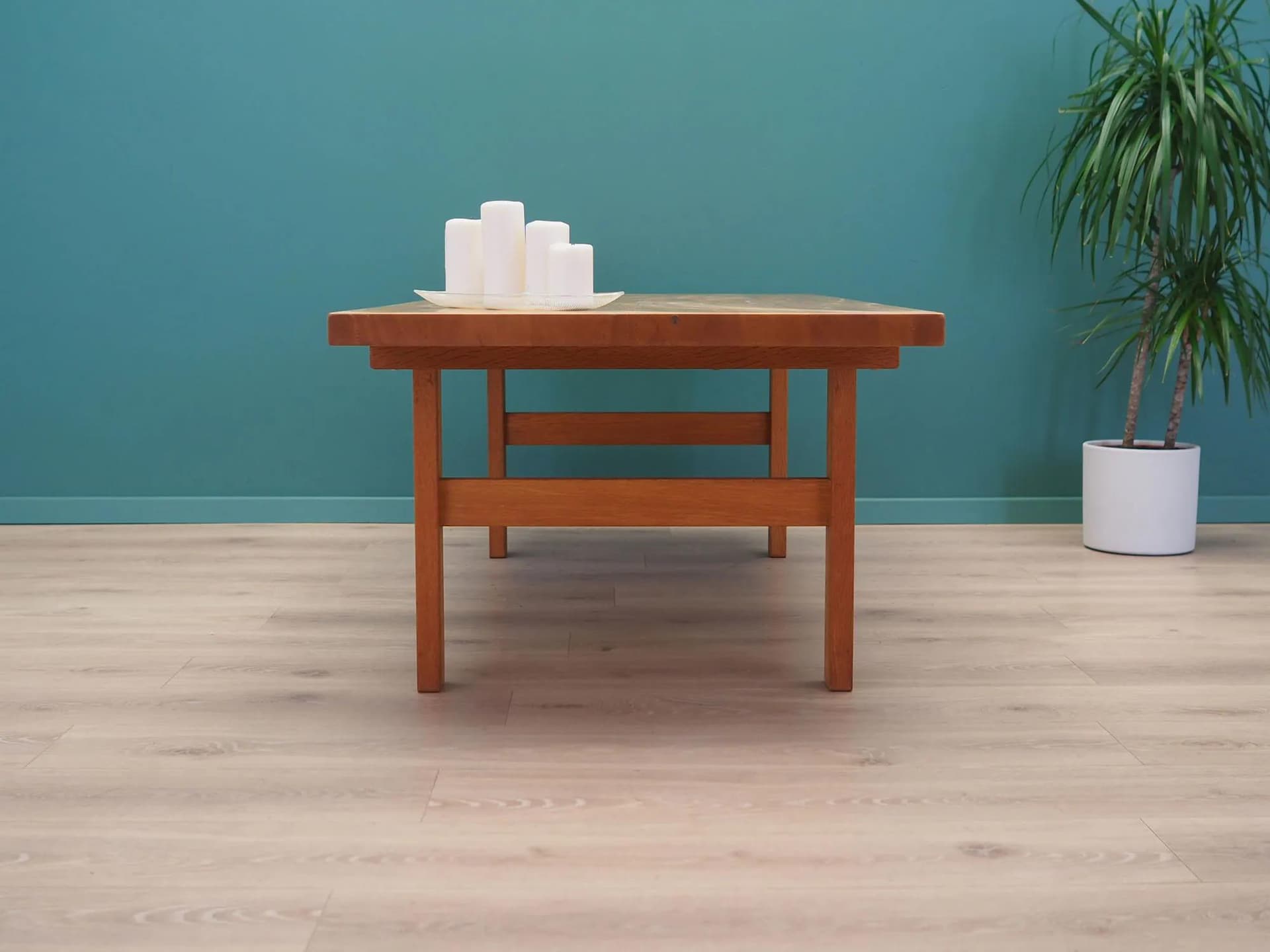 Coffee table, brown ash, Denmark, 1980s. - 44535