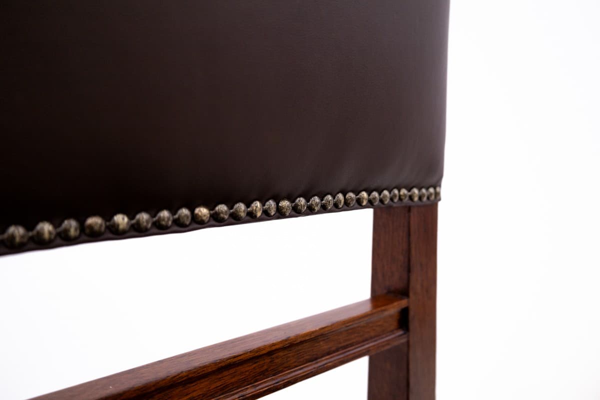 Dark Brown Set of 6 Chairs, Oak, France, 1880s - 47695