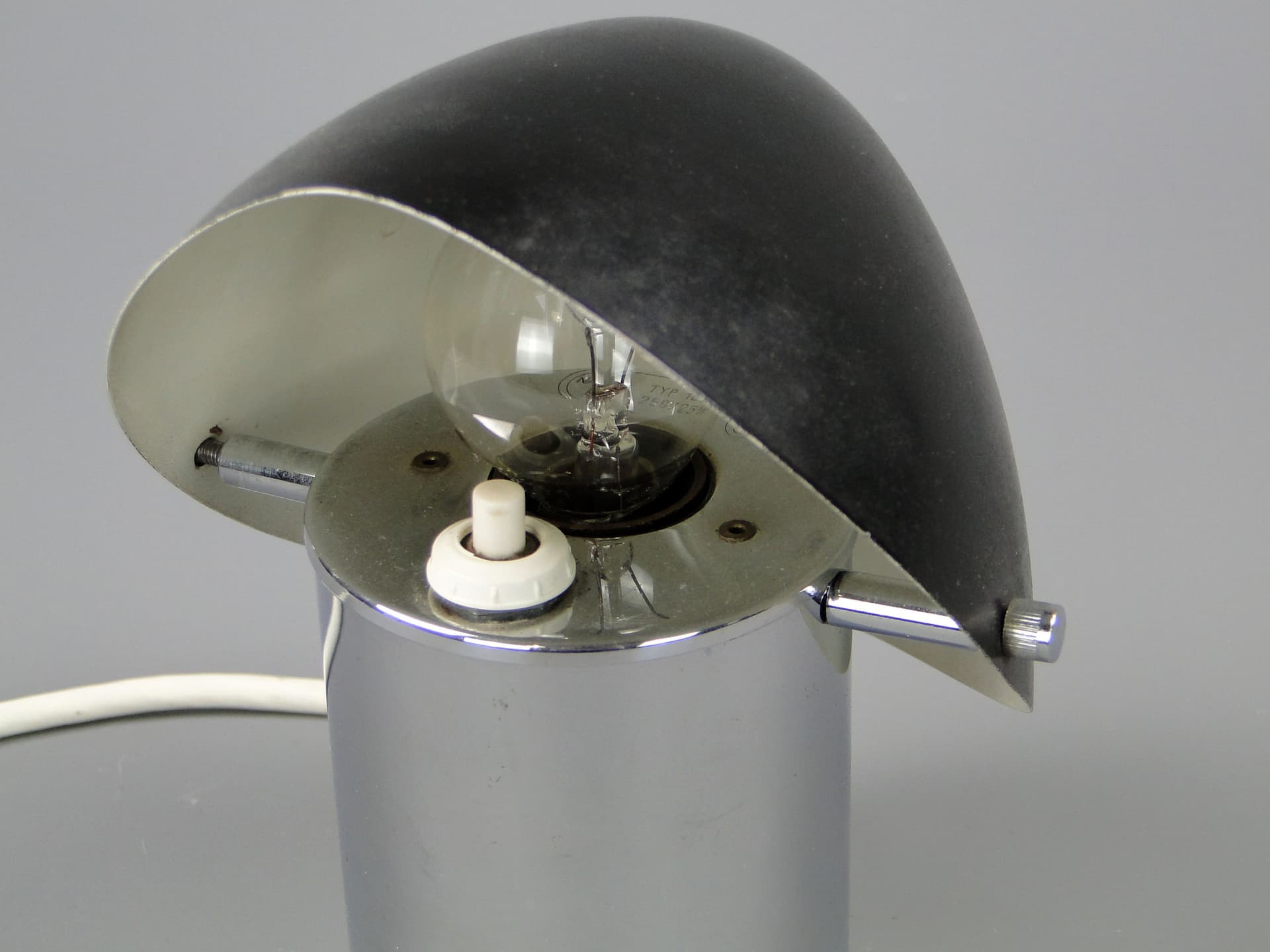 Table lamp 1630, silver chromed steel, by J. Hůrka, Napako, Czechoslovakia, 1950s - 44672