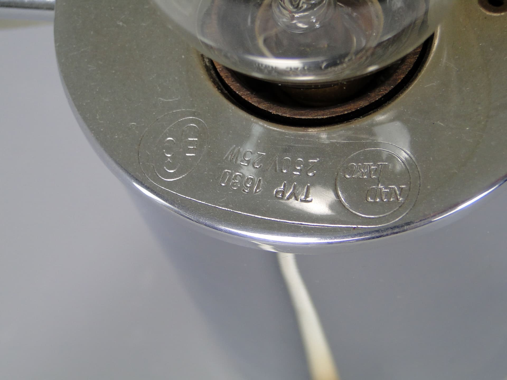 Table lamp 1630, silver chromed steel, by J. Hůrka, Napako, Czechoslovakia, 1950s - 44675