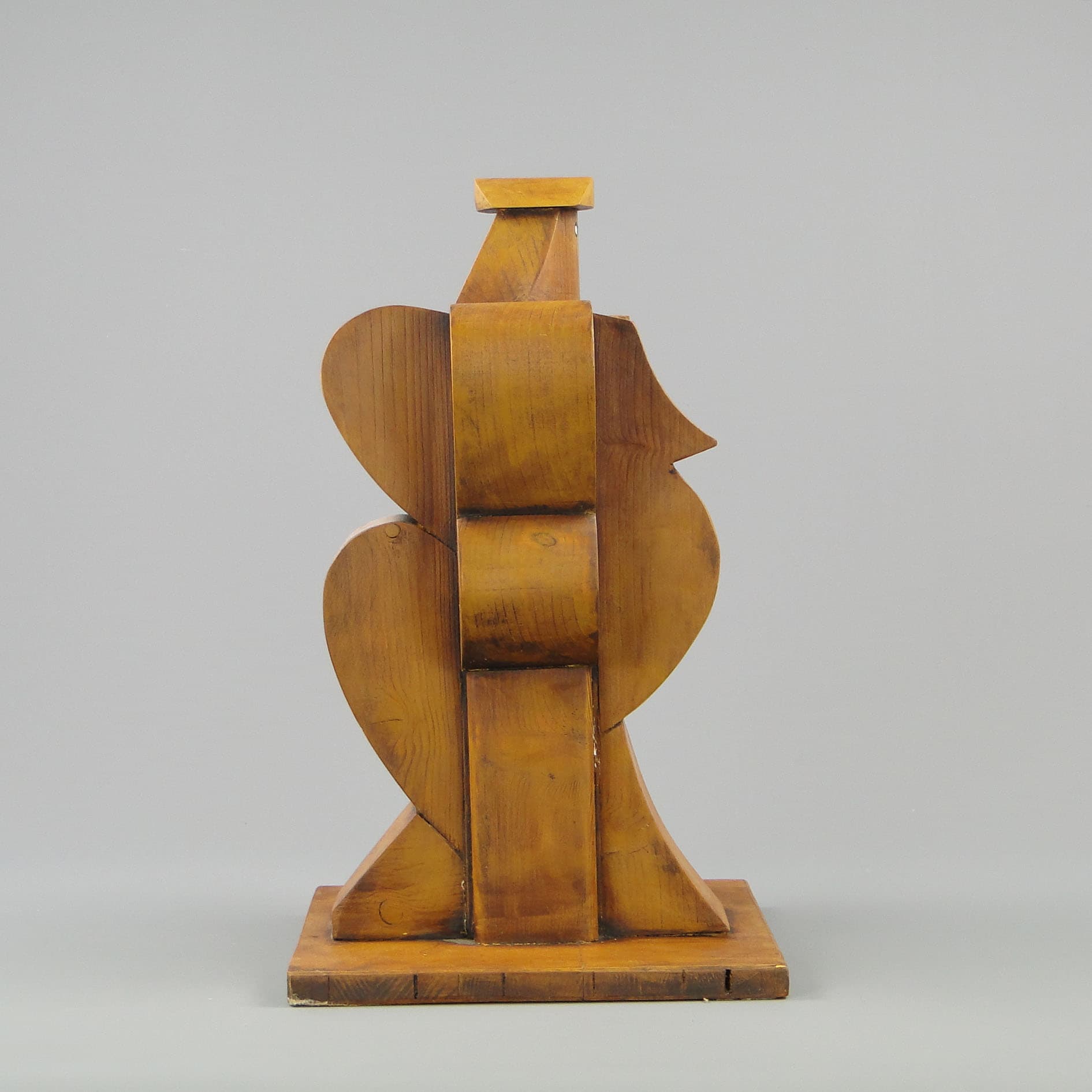 Rzeźba kubistyczna, brąz, drewno, Polska, lata 60. - 44664