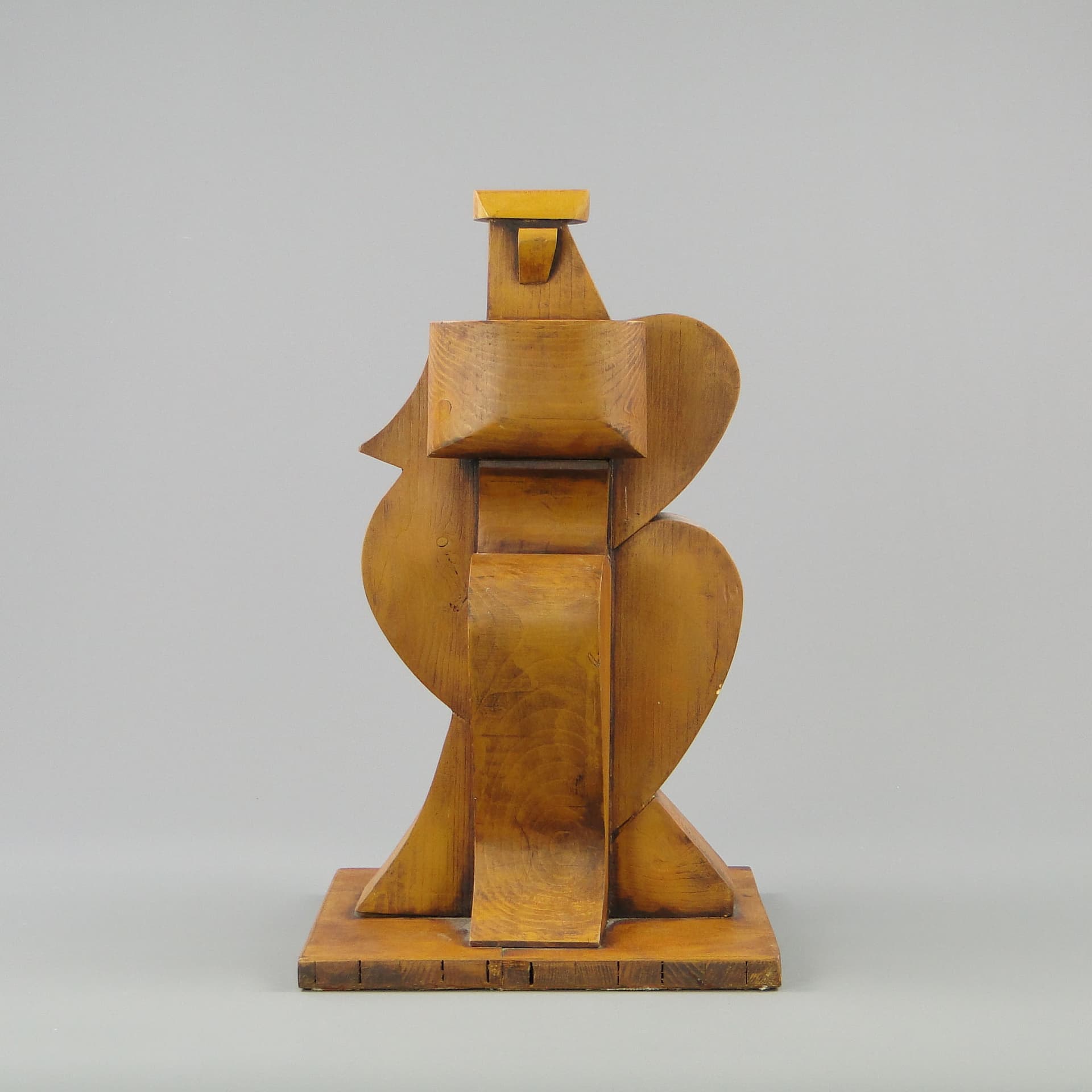 Rzeźba kubistyczna, brąz, drewno, Polska, lata 60. - 44661