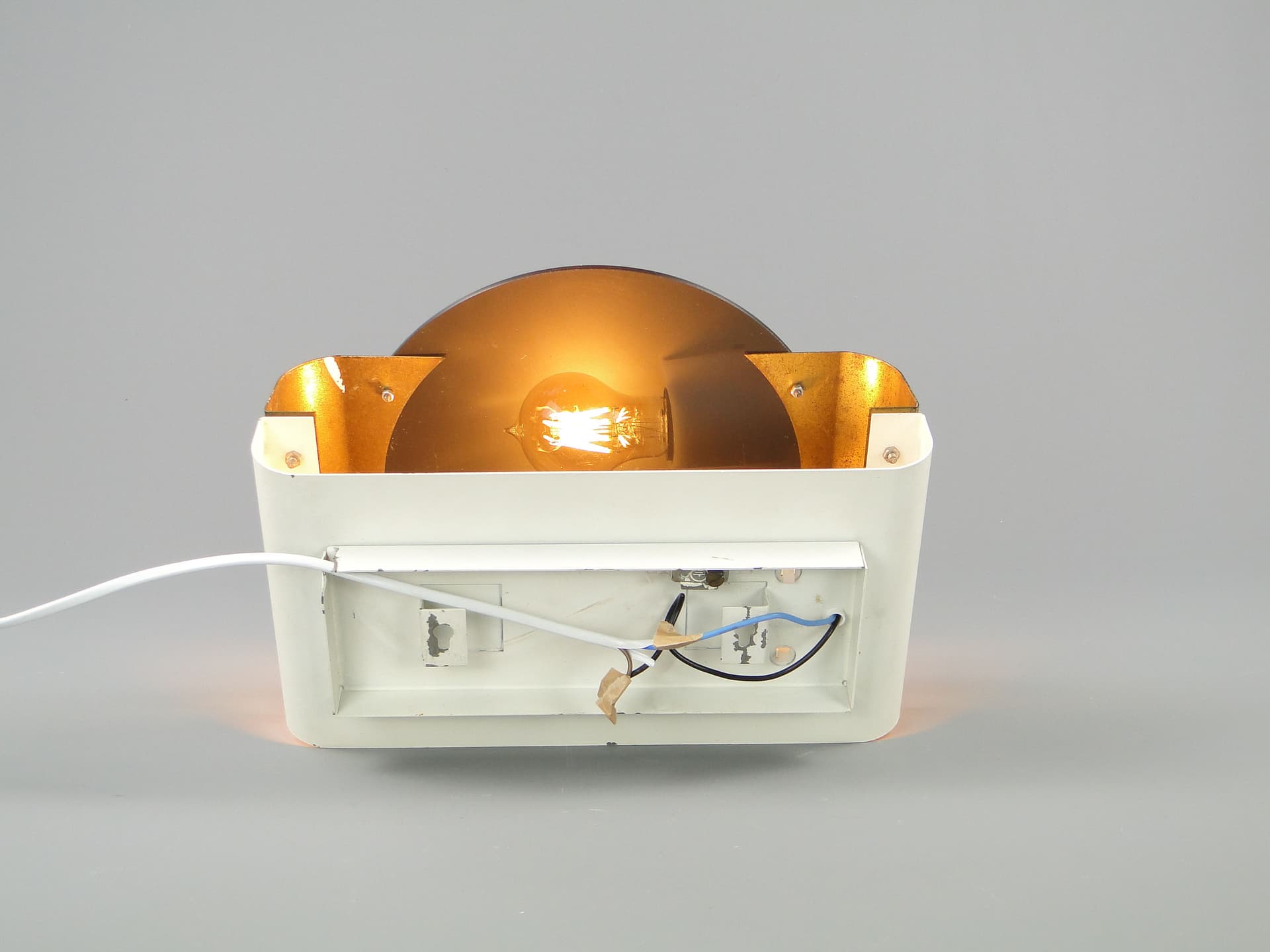 Brown Wall Sconce with Brass Accents, Czechoslovakia, 1960s - 44653