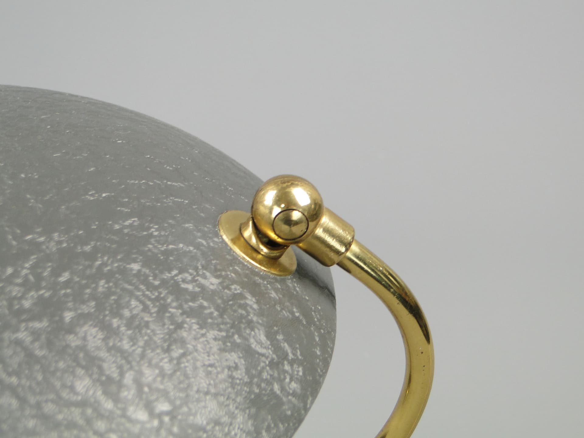 Desk lamp, silver metal, brass, Stilnovo, Italy, 1950s. - 44646