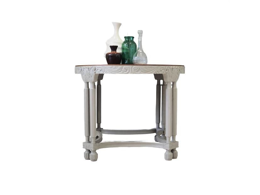 Coffee table, grey, oak, mahogany veneer, Denmark, 1940s.