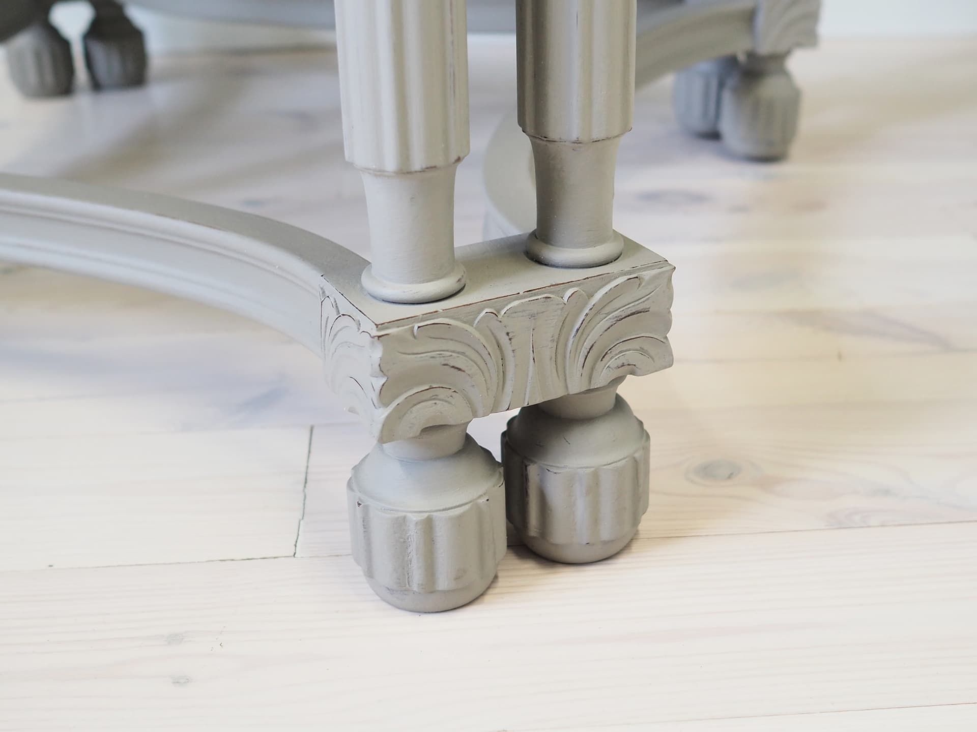 Stolik kawowy, szary, dąb, fornir mahoniowy, Dania, lata 40. - 44722