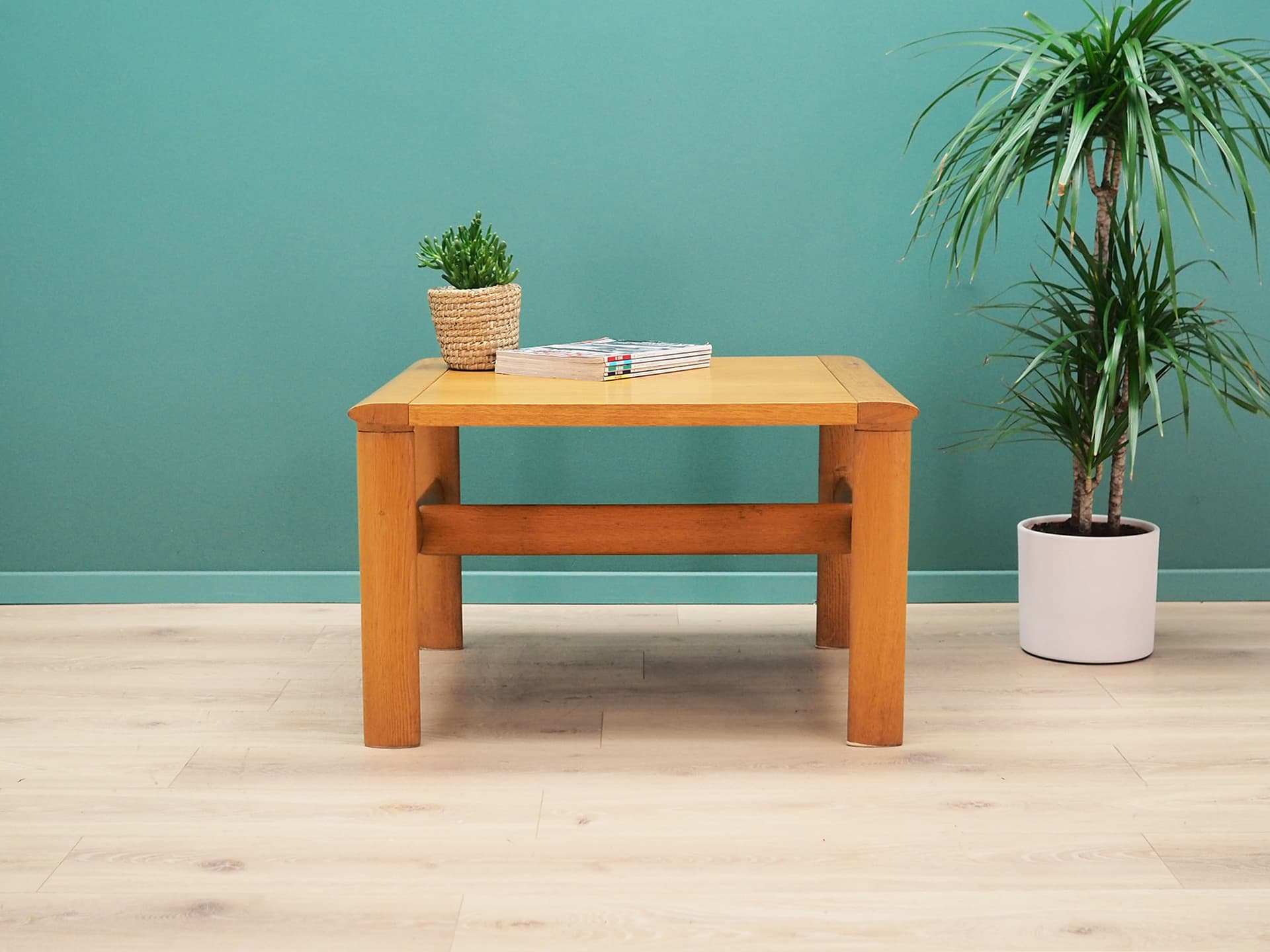 Coffee table, light brown oak, Denmark, 1960s. - 50267