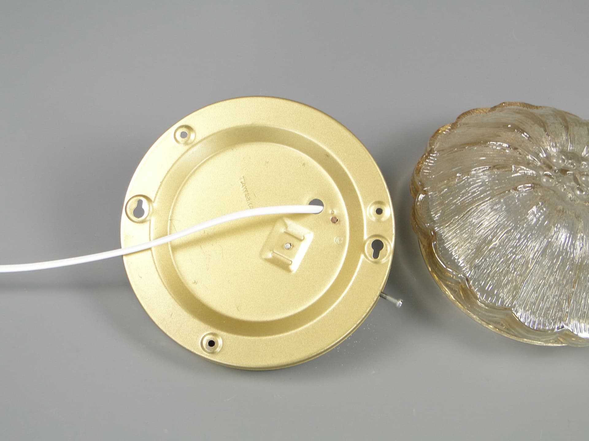 Ceiling light, Limburg, golden glass, Germany, 1960s - 44638