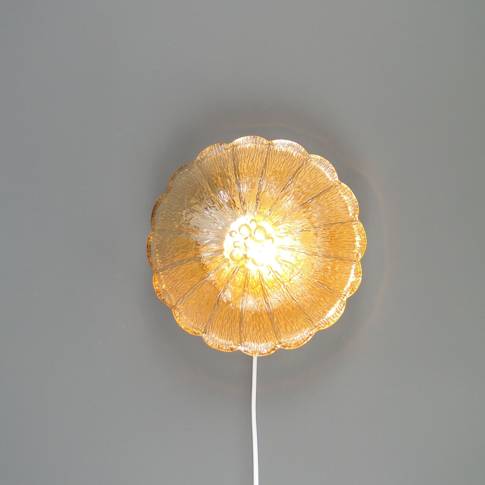 Ceiling light, Limburg, golden glass, Germany, 1960s - 44635