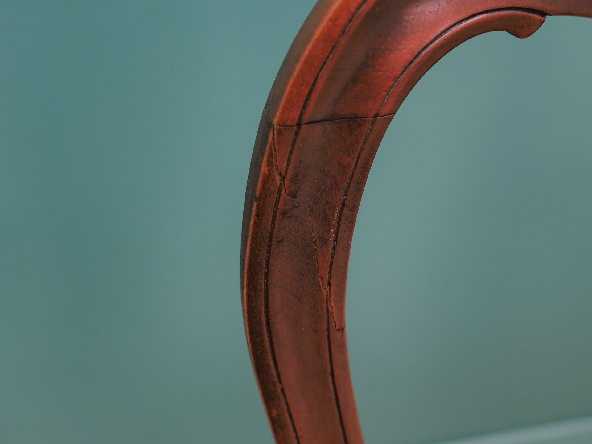 Komplet salonowy Chippendale, velvet turkus, orzech, Dania, lata 70. - 50241