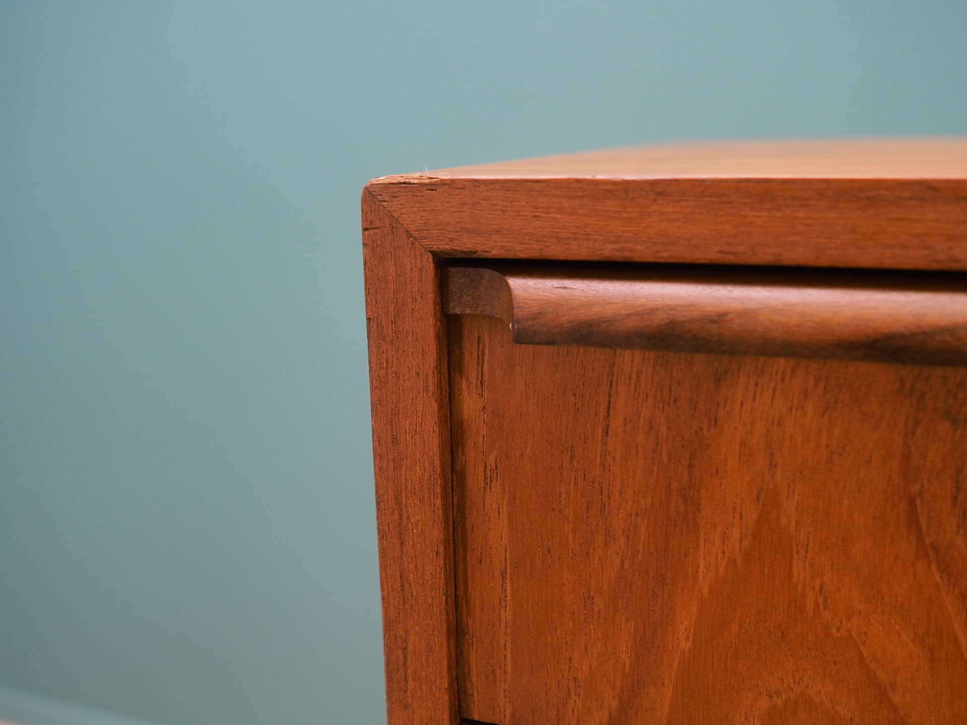 Komoda, teak brązowy, proj. A. Osakeyhitö, Dania, lata 70. - 50177