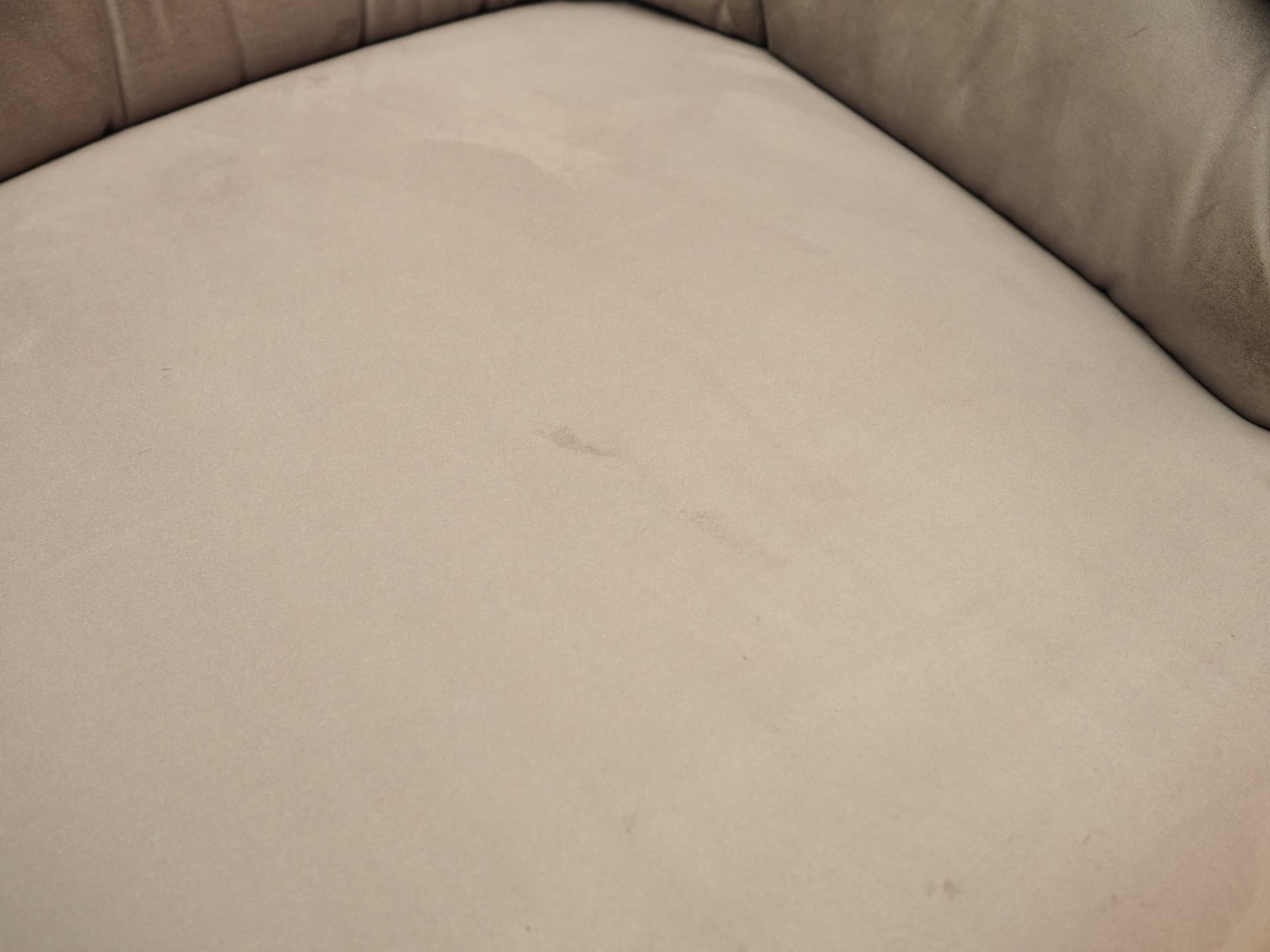 Sofa, velvet wrzosowy, buk, Dania, lata 70. - 50099