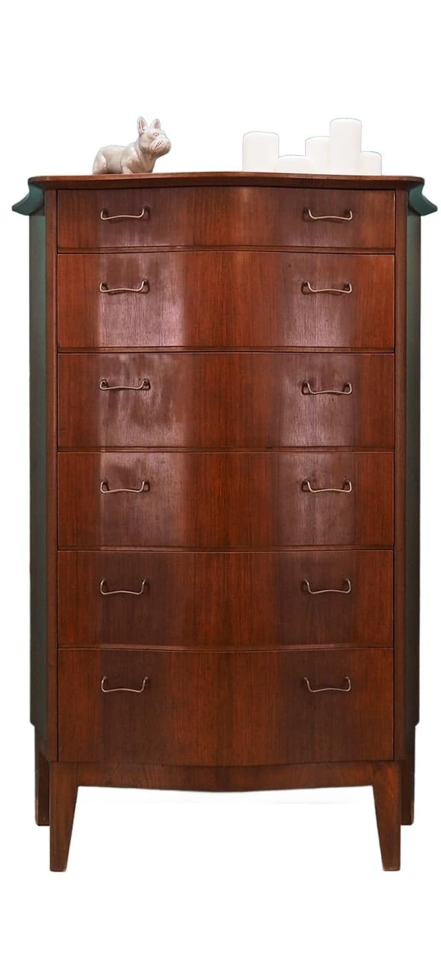 Komoda, mahoń ciemny, Øm Mobelfabrik, Dania, lata 60. - WYMIARY