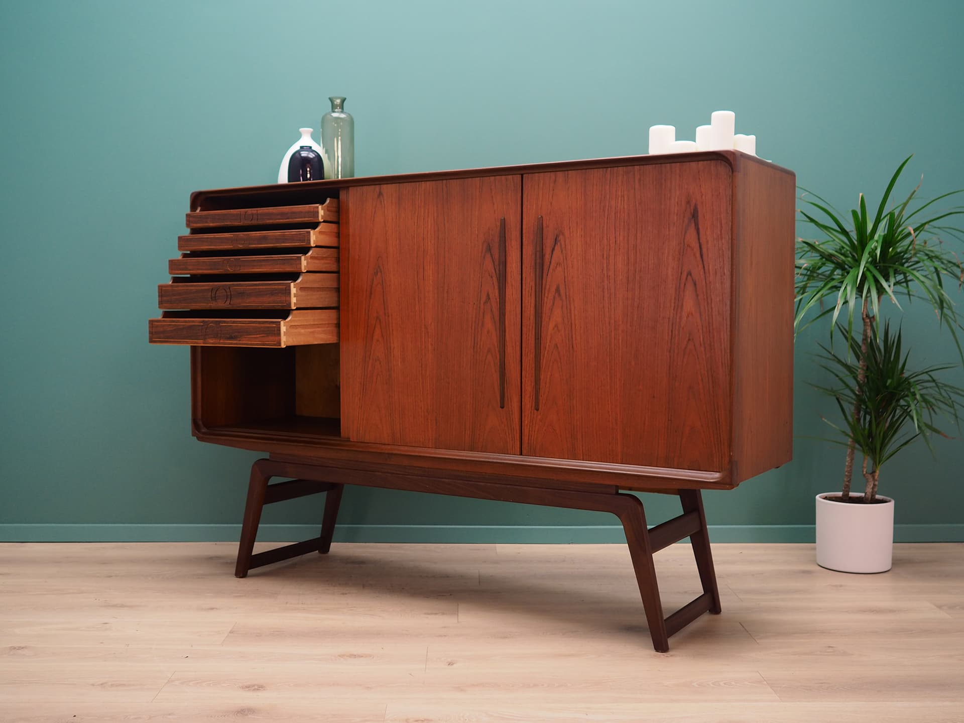 Highboard, teak, Dania, lata 60. - 44738