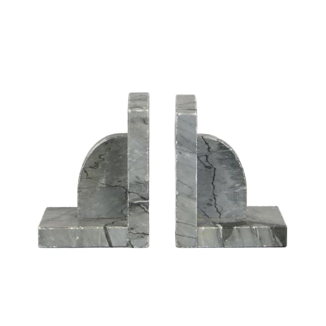 Podpórki do książek Art Deco, marmur szary, Niemcy, lata 20. - WYMIARY
