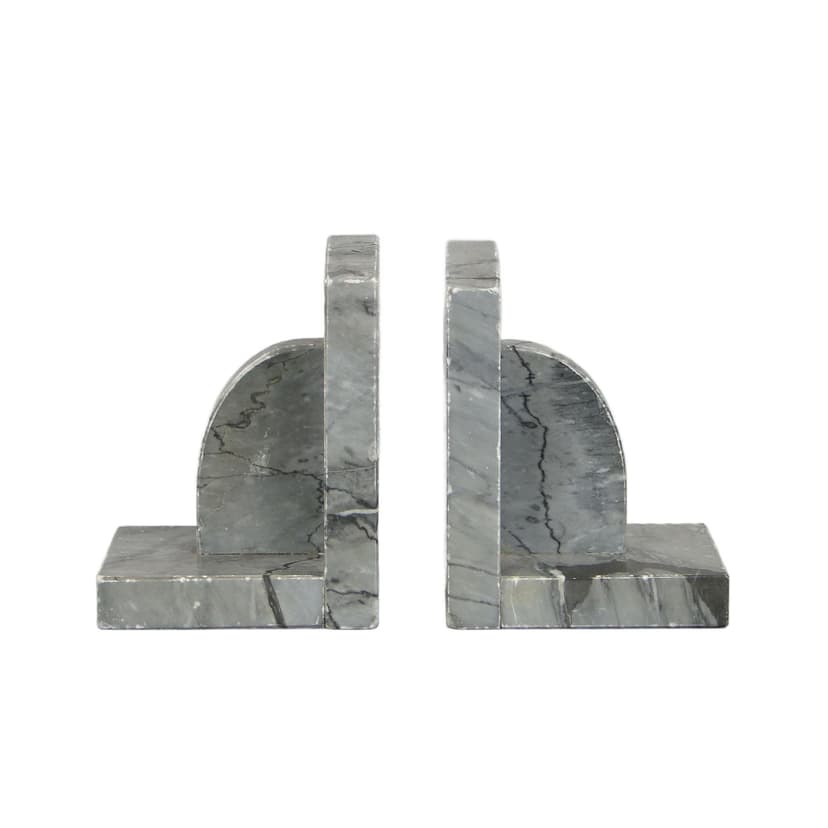 Podpórki do książek Art Deco, marmur szary, Niemcy, lata 20.