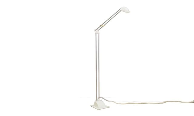 Lampa podłogowa, srebrny, metal, Dania, lata 70. - WYMIARY