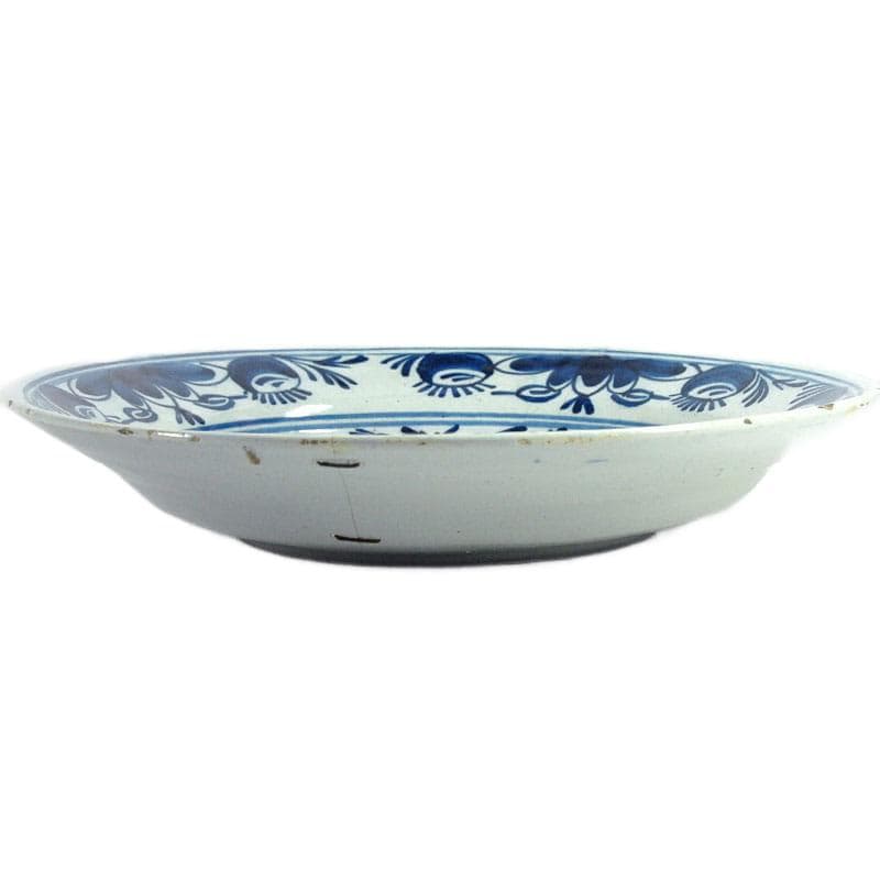 Niebieski talerz fajansowy, Delft, Holandia, XVIII w. - 4562