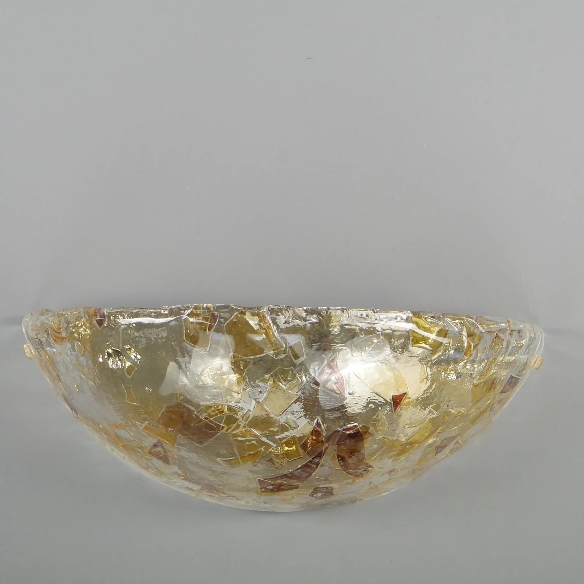 Wall sconce, Murano, multicolor glass, gold metal, Italy, 1970s. - 45006