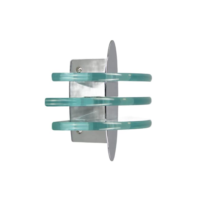 Wall Sconce Memphis, turquoise, crystal glass, chrome metal, United Kingdom, 1980s - DIMENSION