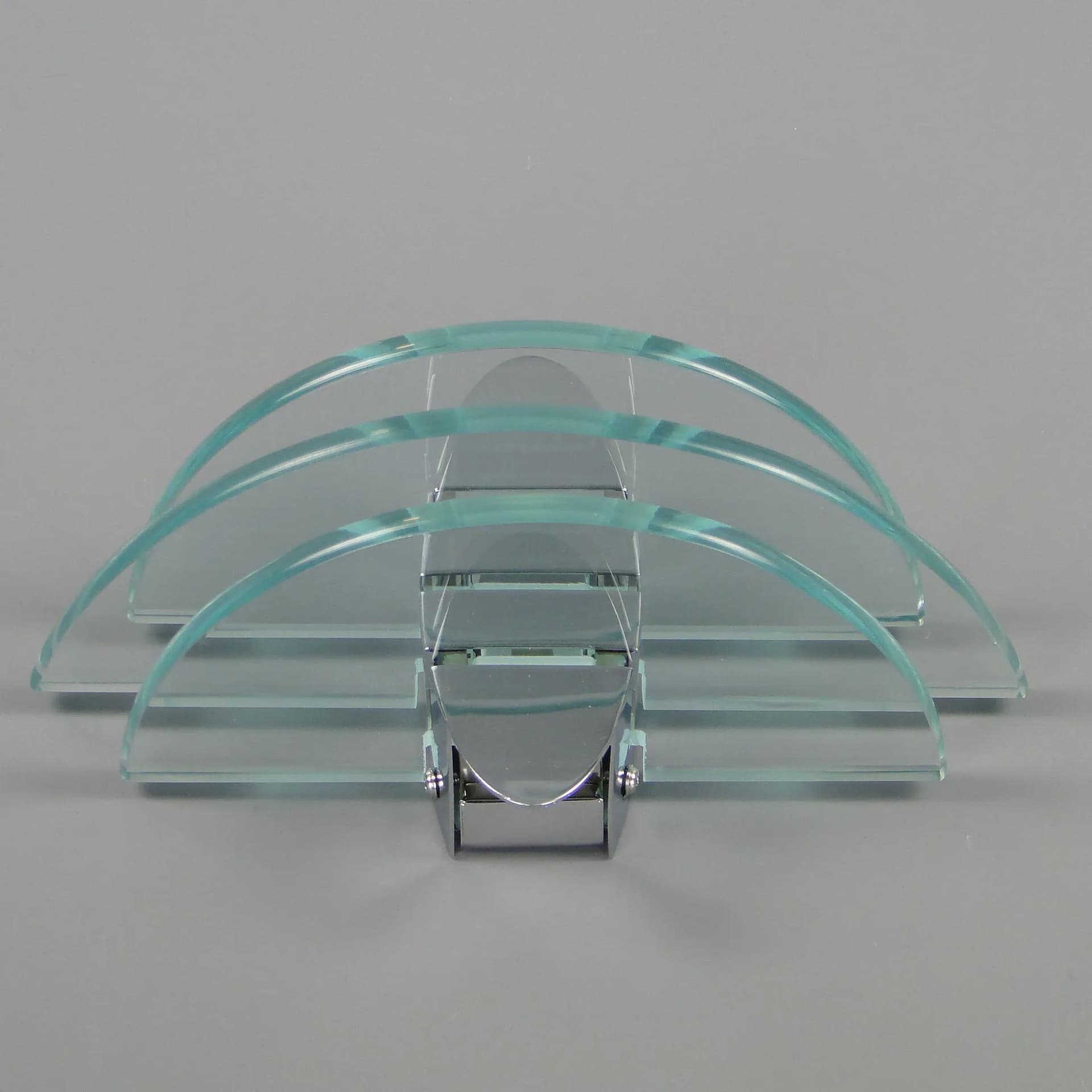 Wall Sconce Memphis, turquoise, crystal glass, chrome metal, United Kingdom, 1980s - 44985