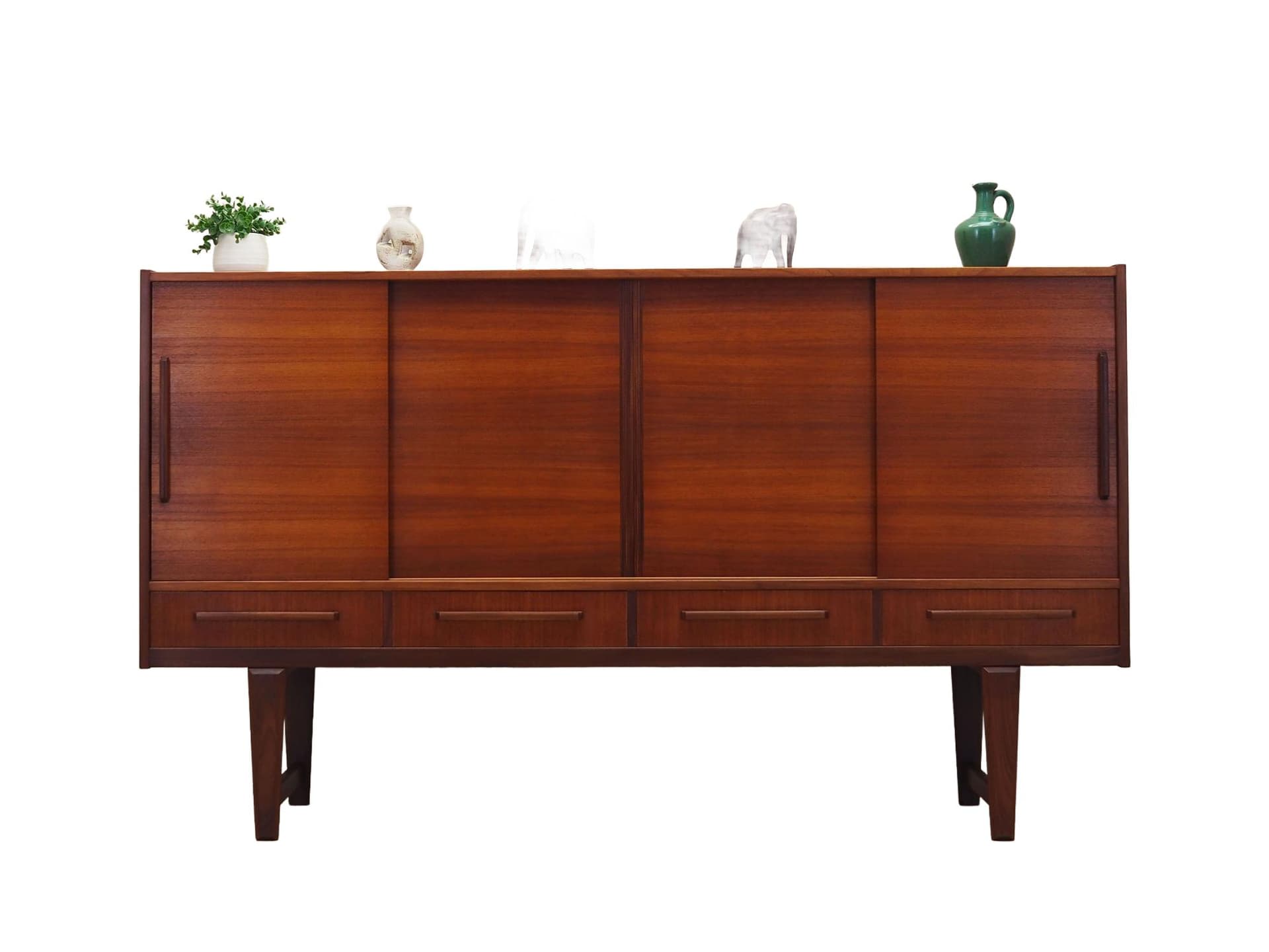 Highboard tekowy, brąz ciemny, PMJ Viby J, Dania, lata 60.