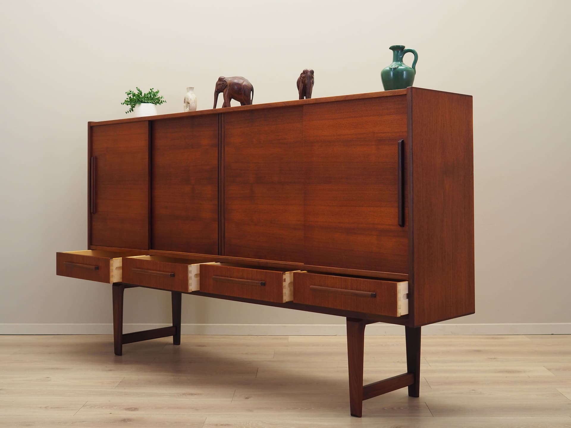 Highboard tekowy, brąz ciemny, PMJ Viby J, Dania, lata 60. - 45040