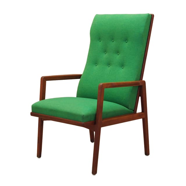 Armchair, green teak, Denmark, 1970s - DIMENSION
