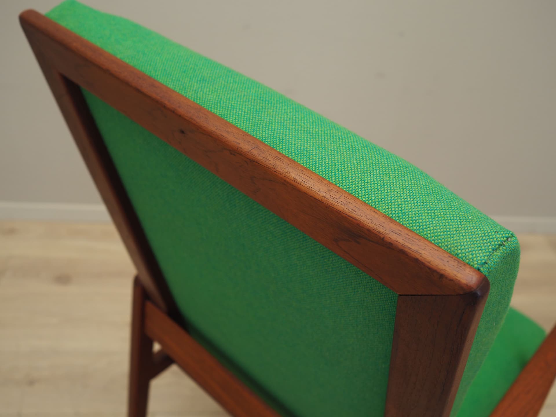 Armchair, green teak, Denmark, 1970s - 45219