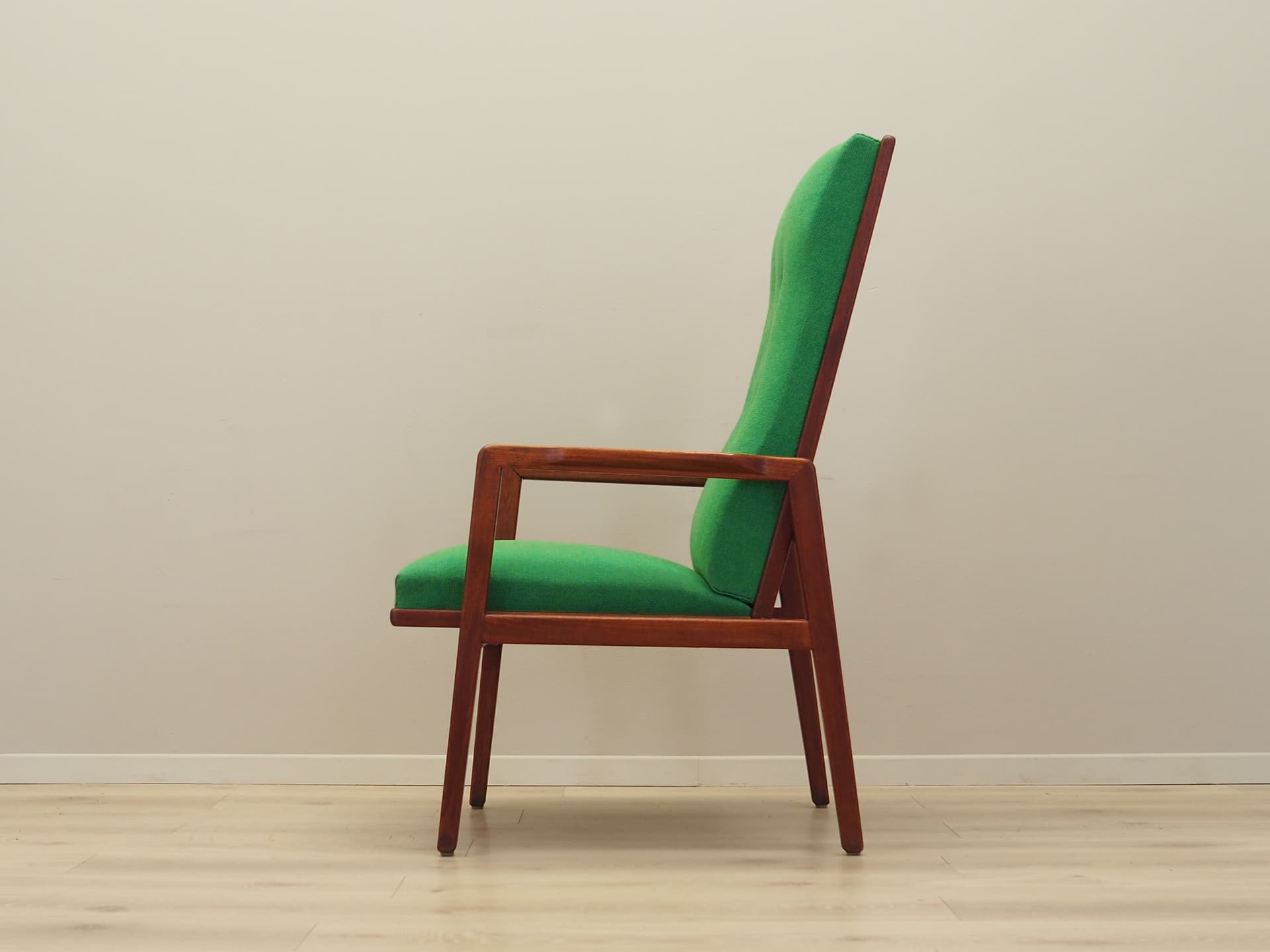 Armchair, green teak, Denmark, 1970s - 45212