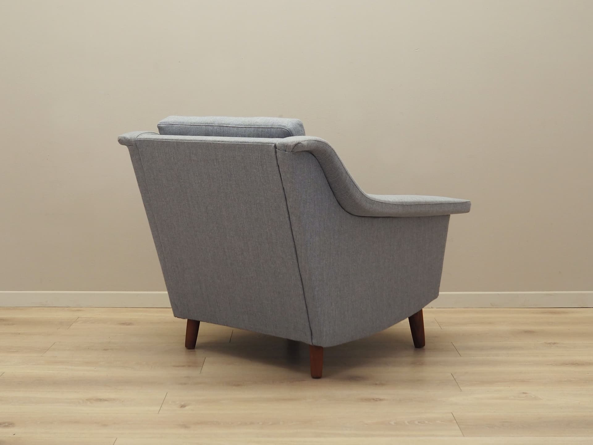 Armchair, grey, wood, Denmark, 1960s. - 45205