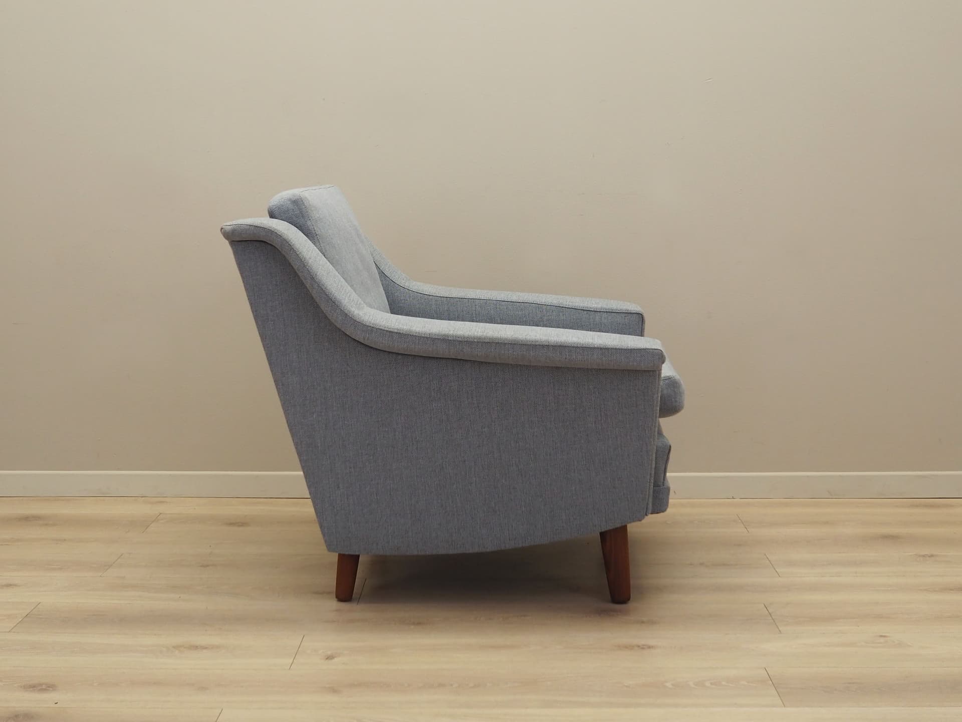 Armchair, grey, wood, Denmark, 1960s. - 45206
