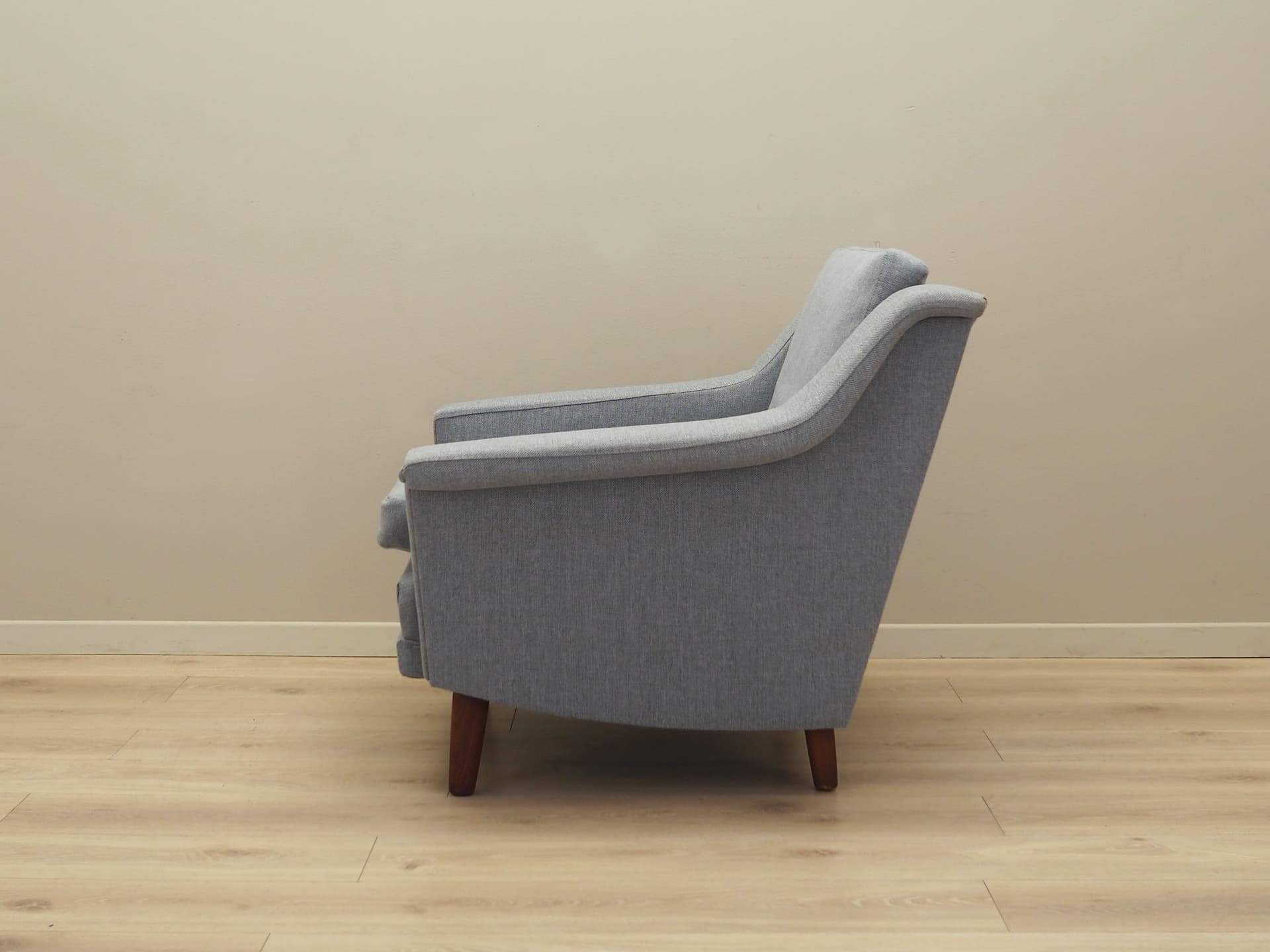 Armchair, grey, wood, Denmark, 1960s. - 45204