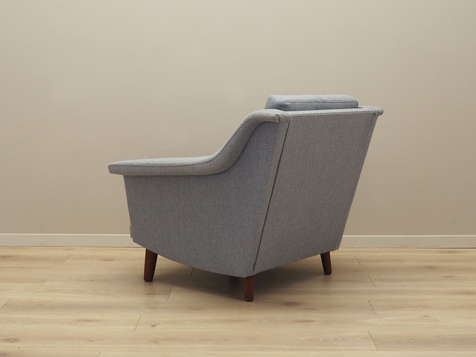 Armchair, grey, wood, Denmark, 1960s. - 45202