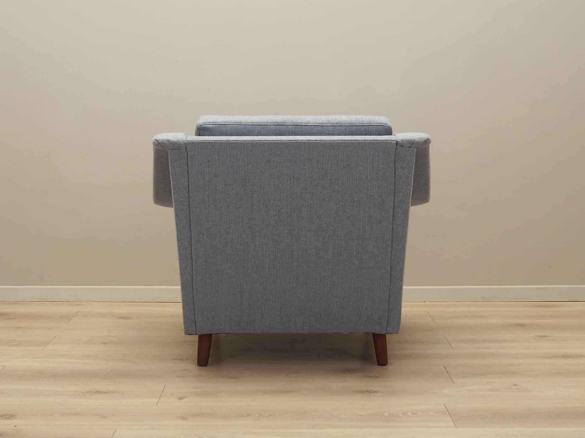 Armchair, grey, wood, Denmark, 1960s. - 45207